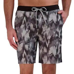 Eddie Bauer Men's Size Medium Black Built in Liner Volley Swim Trunk Shorts NWT